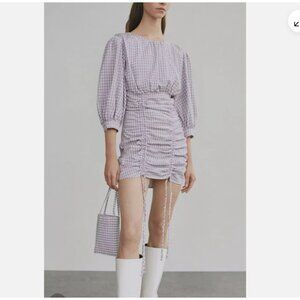 Zara Blogger’s Fave Lilac Gingham Mini Dress Sizes S, M NEW WITH TAG!